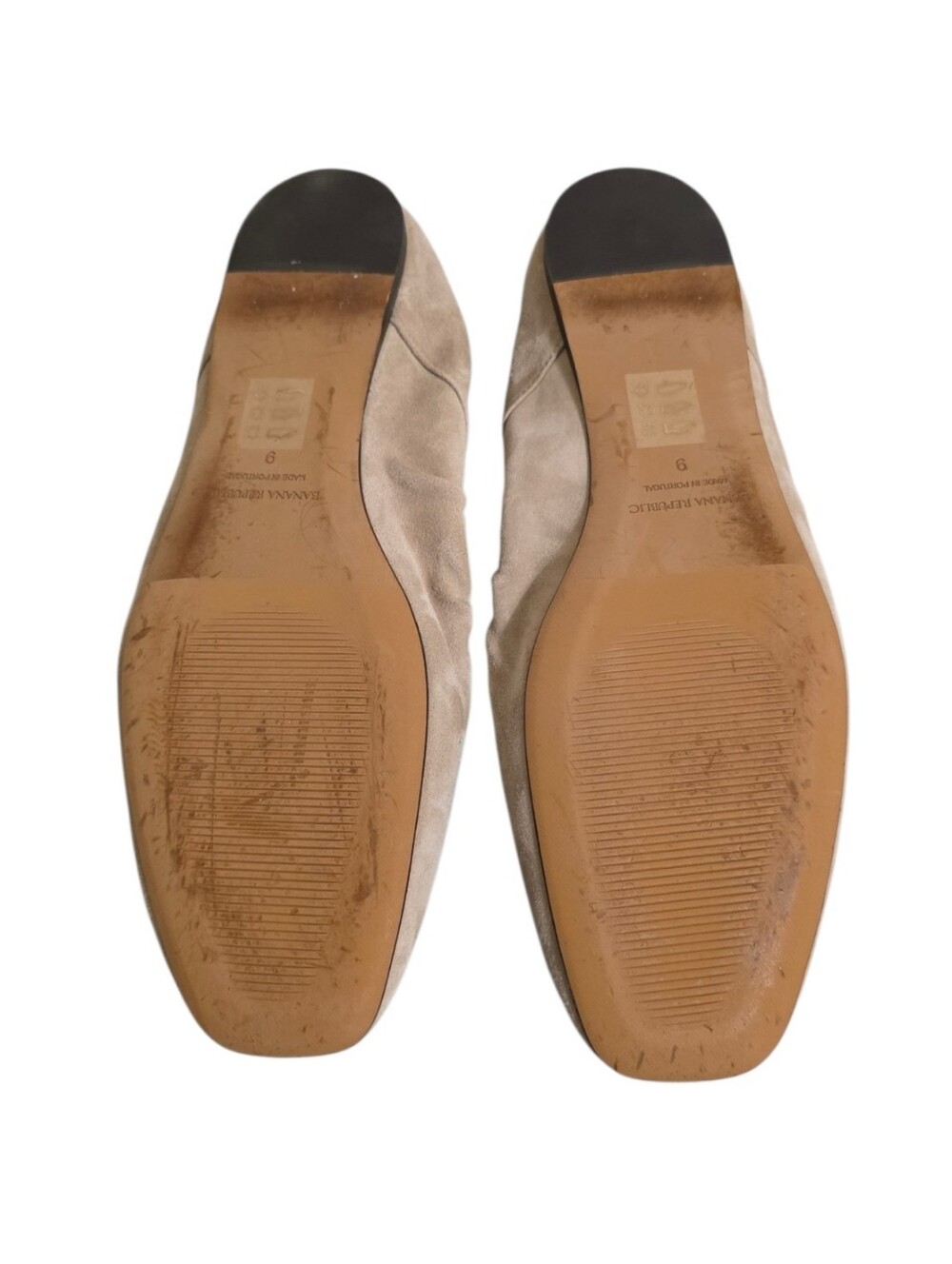 Banana Republic Ruched Suede Ballet Flat in Sandy Taupe Size 9 - Picture 5 of 5